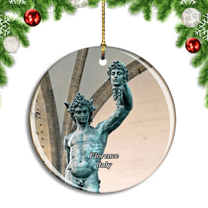 Italy Florence Piazza Della Signoria Christmas Ornament