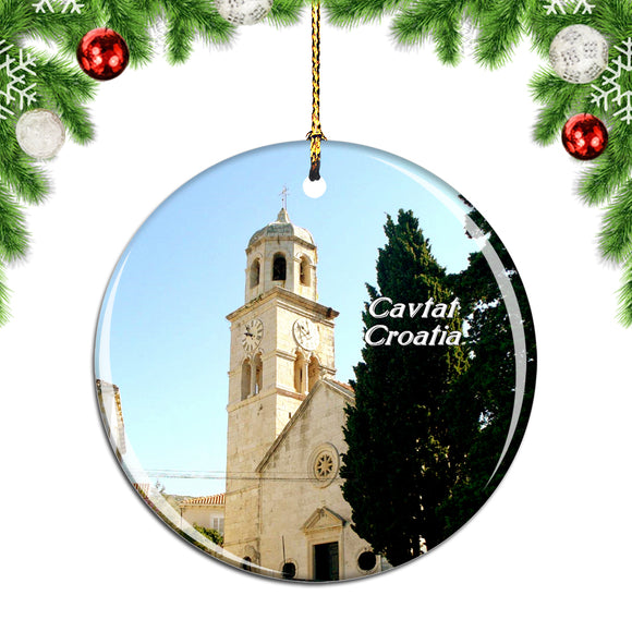 Croatia Church of St Nicholas Cavtat Christmas Ornament