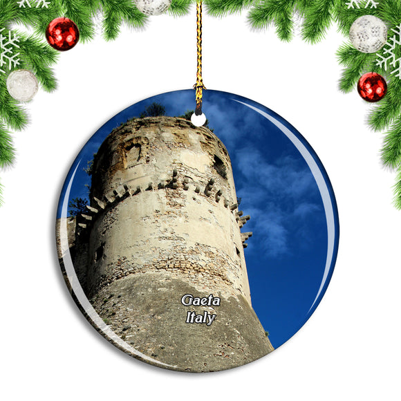 Italy Gaeta Tower Christmas Ornament