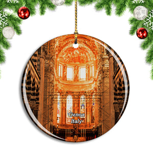 Italy Genoa Cathedral Christmas Ornament