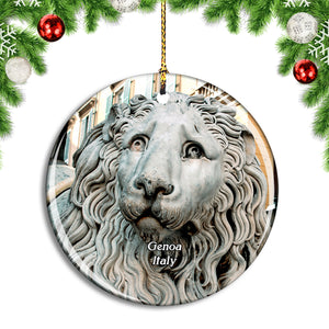 Italy Genoa Liguria Lion Christmas Ornament