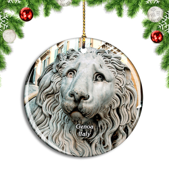 Italy Genoa Liguria Lion Christmas Ornament