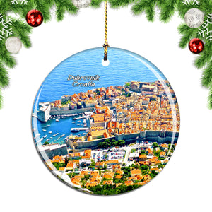 Croatia Dubrovnik City Walls Christmas Ornament