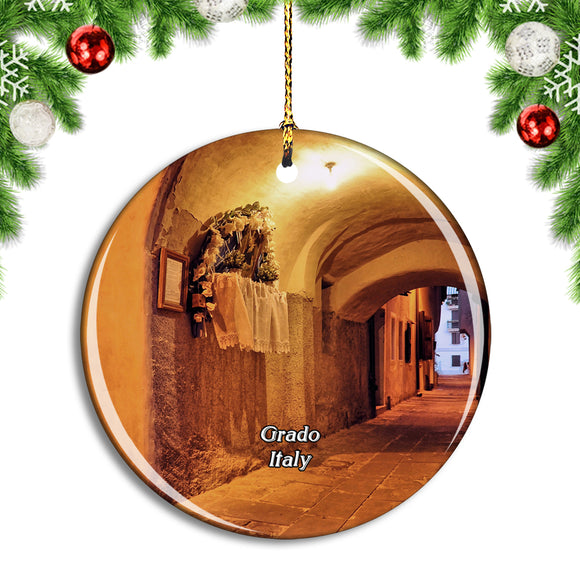 Italy Grado Shopping Arcade Christmas Ornament