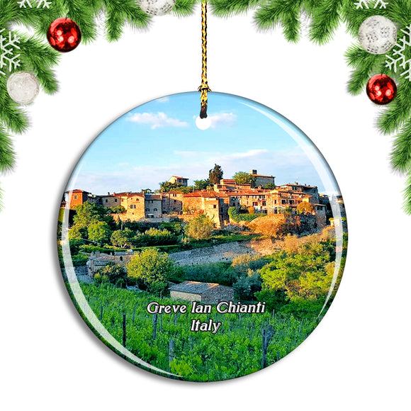 Italy Greve Ian Chianti Montefioralle Winery Christmas Ornament