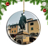 Italy Greve Ian Chianti Piazza Matteotti Christmas Ornament