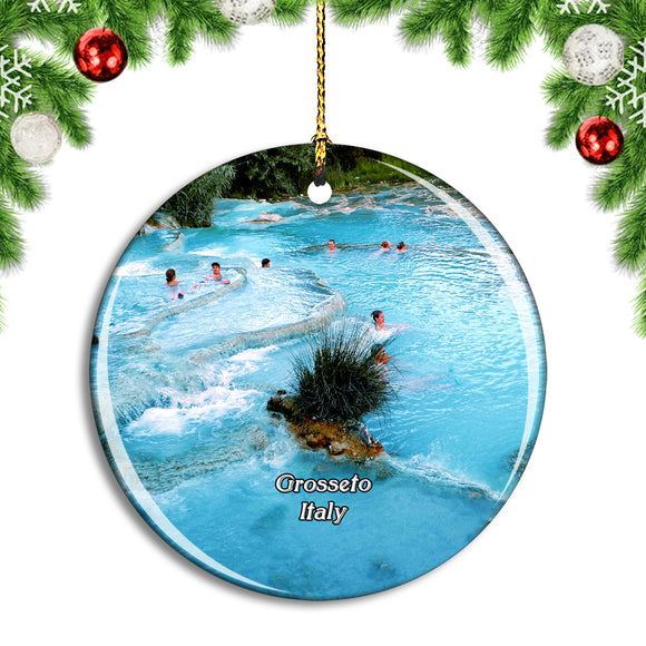 Italy Grosseto Hot Spa Tuscany Christmas Ornament