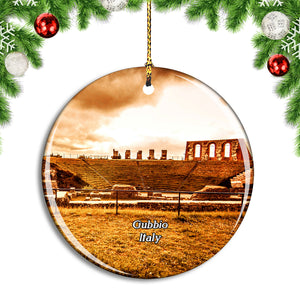 Italy Gubbio Roman Theatre Christmas Ornament