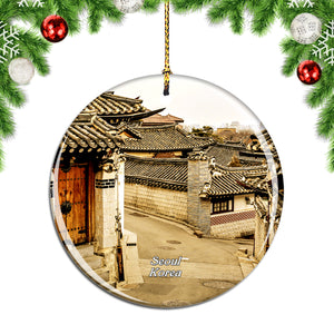 Bukchon Hanok Village Seoul Korea Christmas Ornament