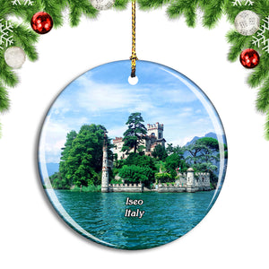 Italy Iseo Lake Island Christmas Ornament