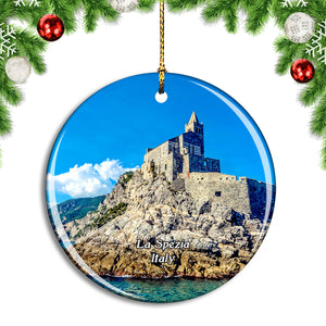 Italy La Spezia Castle Christmas Ornament