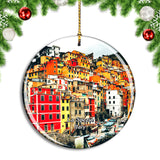 Italy La Spezia Riomaggiore Cinque Terre Christmas Ornament