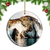 Italy Latina Ponza Island Cliff Christmas Ornament