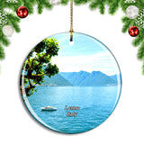 Italy Lenno Como Lake Christmas Ornament