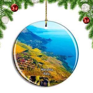 Italy Maratea Seacoast Christmas Ornament