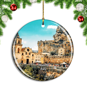 Italy Matera Sassi San Pietro Caveoso Christmas Ornament