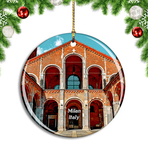 Italy Milan Basilica Of St Ambrogio Christmas Ornament