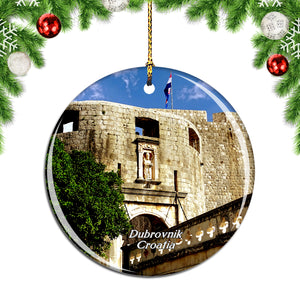 Croatia Pile Gate Dubrovnik Christmas Ornament