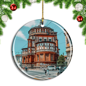 Italy Milan Street Architecture Lombardy Christmas Ornament