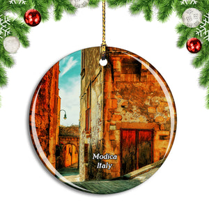 Italy Modica Alley Historic Christmas Ornament