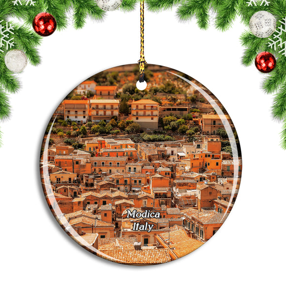 Italy Modica City Sicily Christmas Ornament