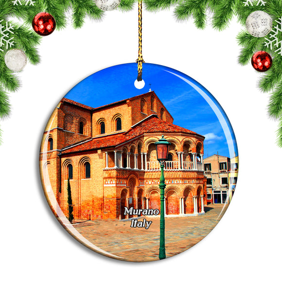 Italy Murano Church Venice Christmas Ornament