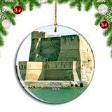 Italy Naples Castel Dell'ovo Christmas Ornament