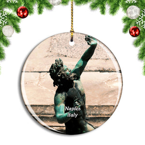 Italy Naples Pompeii Statue Christmas Ornament