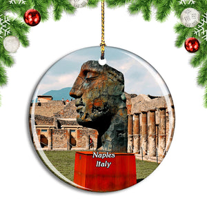 Italy Naples Pompeii Statue Christmas Ornament