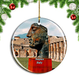 Italy Naples Pompeii Statue Christmas Ornament