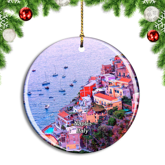 Italy Naples Positano Christmas Ornament