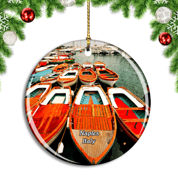 Italy Naples Sea Christmas Ornament