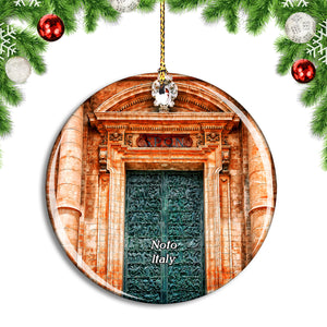 Italy Noto Cathedral Christmas Ornament