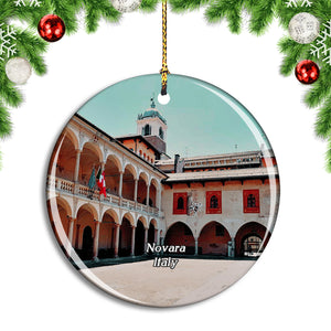 Italy Novara Il Broletto Christmas Ornament