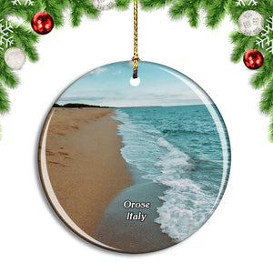 Italy Orose Spiaggia di Su Barone Christmas Ornament