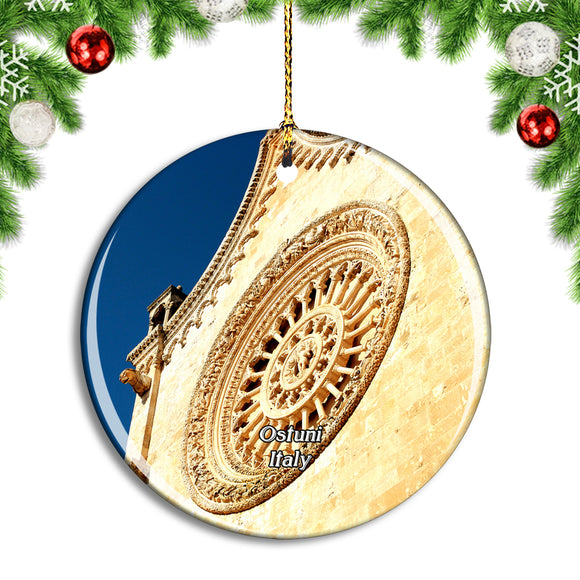 Italy Ostuni Cathedral Rose Window Christmas Ornament