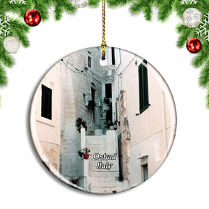 Italy Ostuni Homes Christmas Ornament