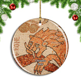 Italy Otranto Mosaics Basilica Lion Christmas Ornament