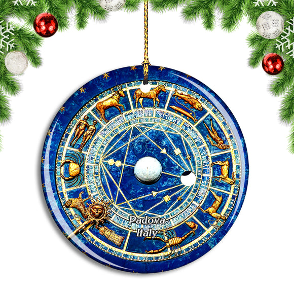 Italy Padova Torre Time The Zodiac Christmas Ornament