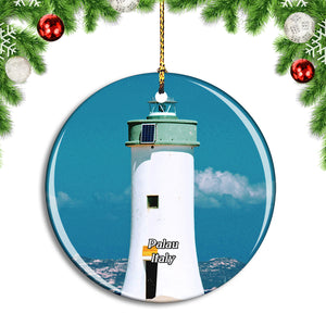 Italy Palau Lighthouse Christmas Ornament