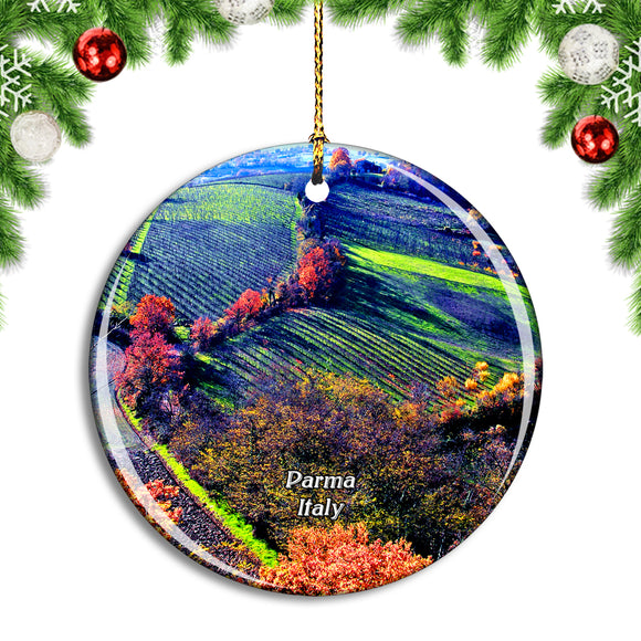 Italy Parma Langhirano Vineyards Christmas Ornament