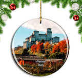 Italy Parma Toasting Castle Christmas Ornament