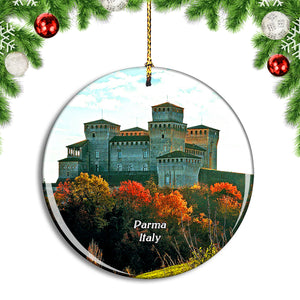 Italy Parma Toasting Castle Christmas Ornament