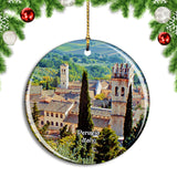 Italy Perugia Assisi Tower Of The People Christmas Ornament