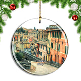 Italy Perugia Stairs Umbria Old Path Town Christmas Ornament