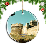 Italy Piombino Castle Christmas Ornament