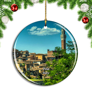 Italy Pisa Village Christmas Ornament