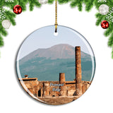 Italy Pompei Ruinas Volcano Christmas Ornament