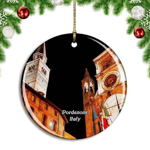 Italy Pordenone Corso Vittorio Emanuele Christmas Ornament