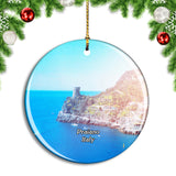 Italy Praiano Marina di Praia Beach Christmas Ornament